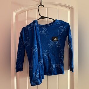 Playstation Blue Controller Pattern Pajama Set